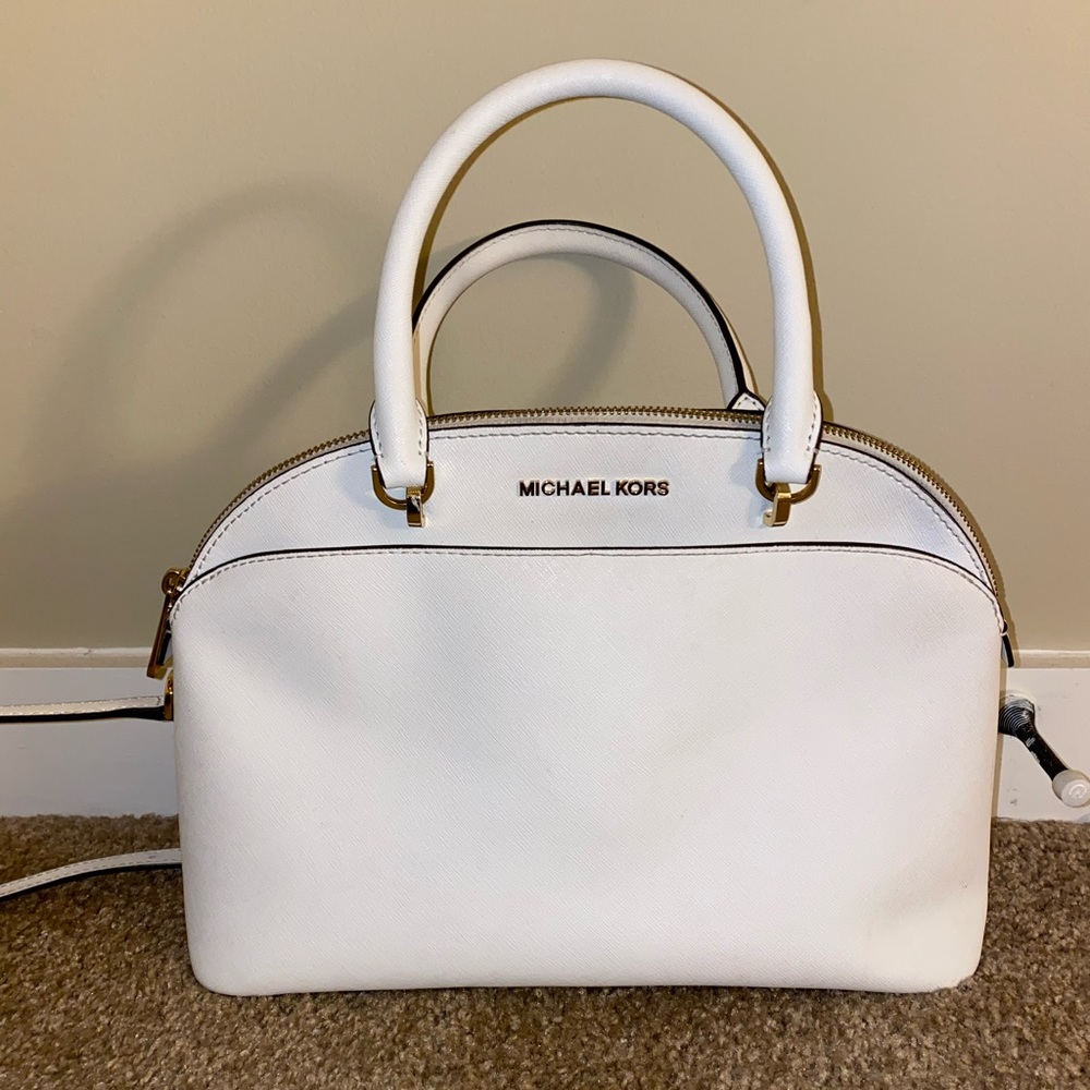 Michael Kors white crossbody purse
